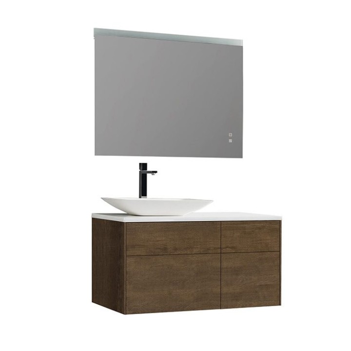 Koupelnový nábytek – set StoneArt Venice VE-1010pro-2 dubový tmavý 100×52 levé provedení
