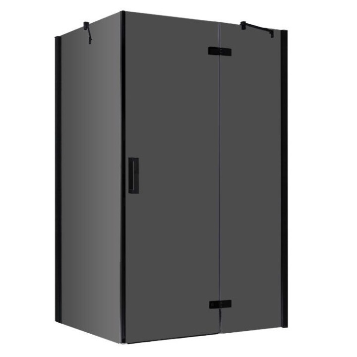 Sprchový kout EAGO AWT LBS1505-B černý 150×90 pravé provedení