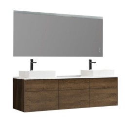 Koupelnový nábytek – set StoneArt Venice VE-1800pro-5 dubový tmavý 180×52