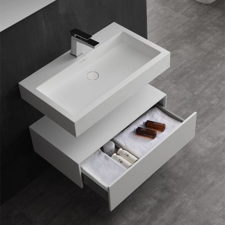 Koupelnový nábytek – set StoneArt LP4508 bílý 80×48 matný