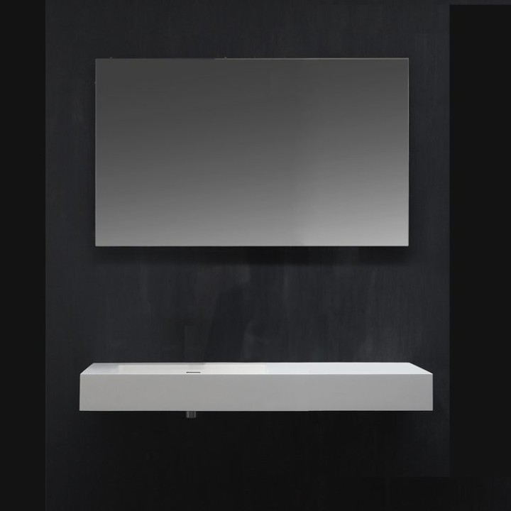 Umyvadlo StoneArt LP4512-0L (minerální kámen) bílé 120×48 cm matné levé