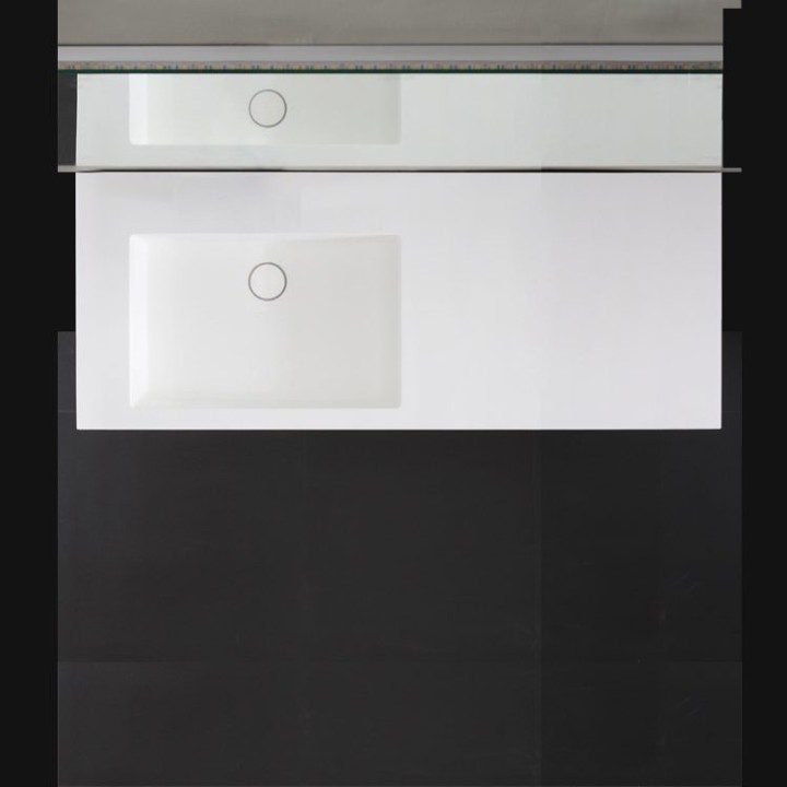 Umyvadlo StoneArt LP4512-0L (minerální kámen) bílé 120×48 cm matné levé