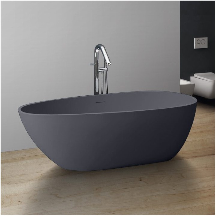 Volně stojící vana StoneArt BS-525 betonově šedá 185×83 matná