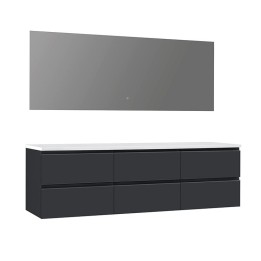 Koupelnový nábytek – set StoneArt Monte Carlo MC-1800pro tmavě šedý 180×52