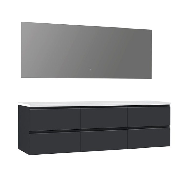 Koupelnový nábytek – set StoneArt Monte Carlo MC-1800pro tmavě šedý 180×52