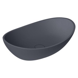 Umyvadlo StoneArt LC149 z minerálního kamene betonově šedé 56×35 matné