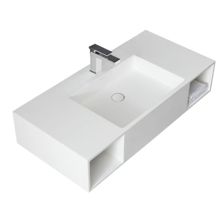 Umyvadlo StoneArt LQ710 bílé 100×48 matné