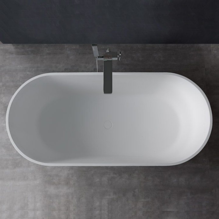 Volně stojící vana StoneArt BS-553 bílá 165×75 matná