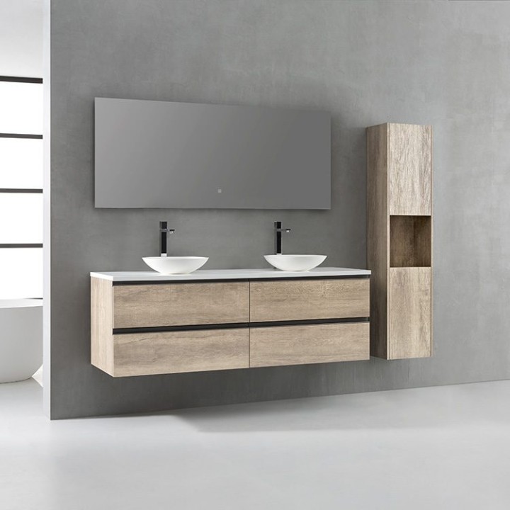 Koupelnový nábytek – set StoneArt Monte Carlo MC-1600pro-4 dubový světlý 160×52