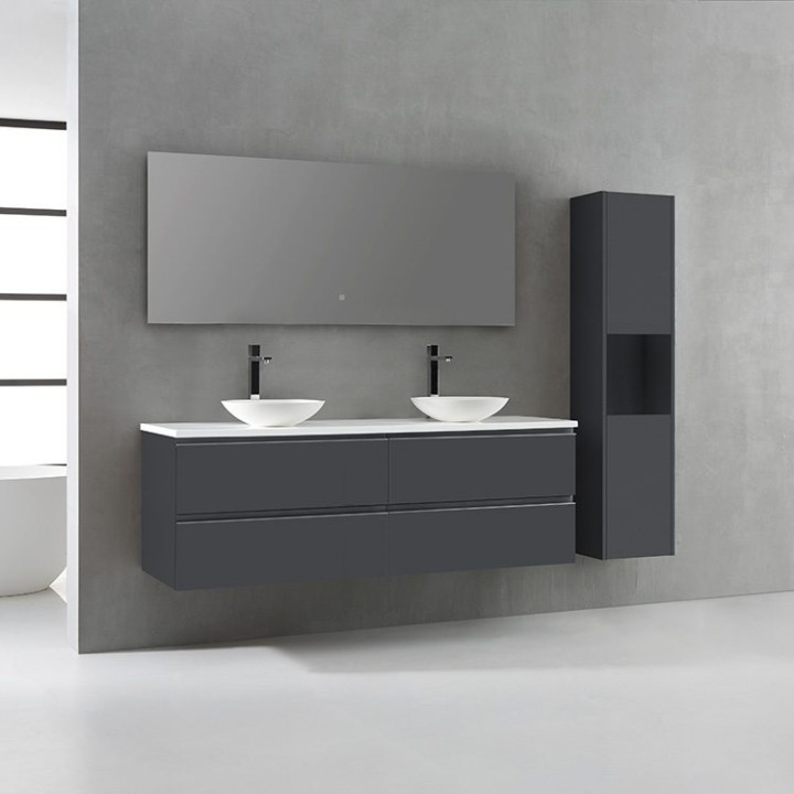 Koupelnový nábytek – set StoneArt Monte Carlo MC-1600pro-4 tmavě šedý 160×52