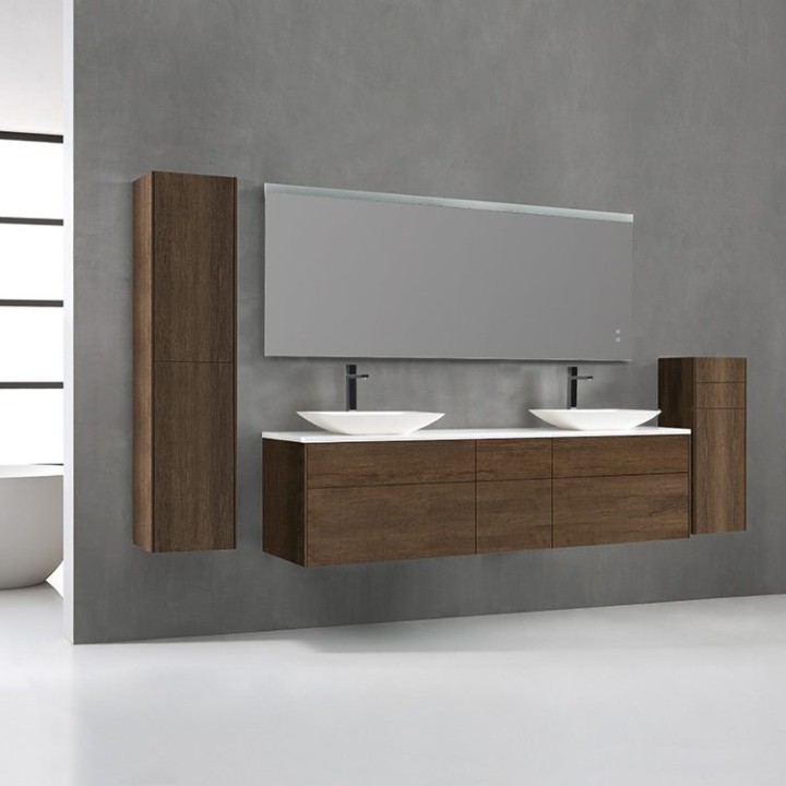 Koupelnový nábytek – set StoneArt Venice VE-2000pro-1 dubový tmavý 200×52