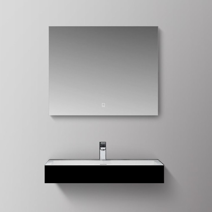 Umyvadlo StoneArt LP6208 z minerálního kamene černobílé 80×46 matné