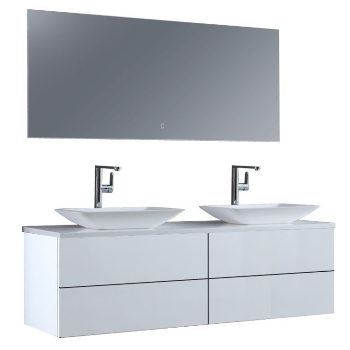 Koupelnový nábytek – set StoneArt Brugge BU-1601pro-1 bílý 160×50