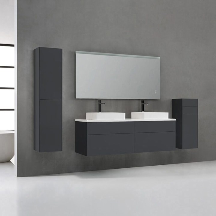 Koupelnový nábytek – set StoneArt Venice VE-1600pro-5 tmavě šedý 160×52