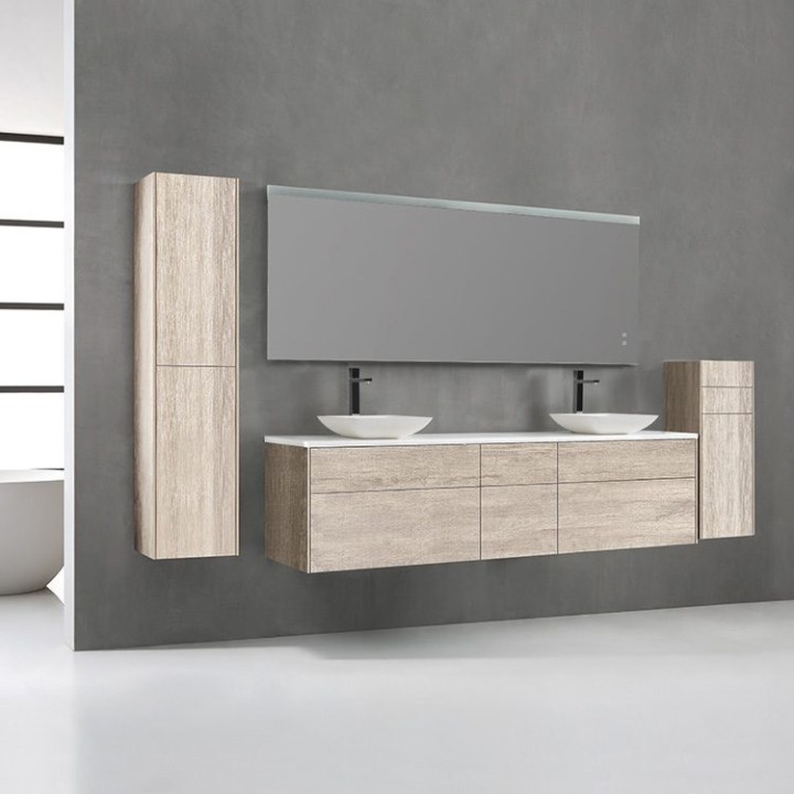 Koupelnová skříňka StoneArt Venice VE-2000pro-2 dubová světlá 200×52
