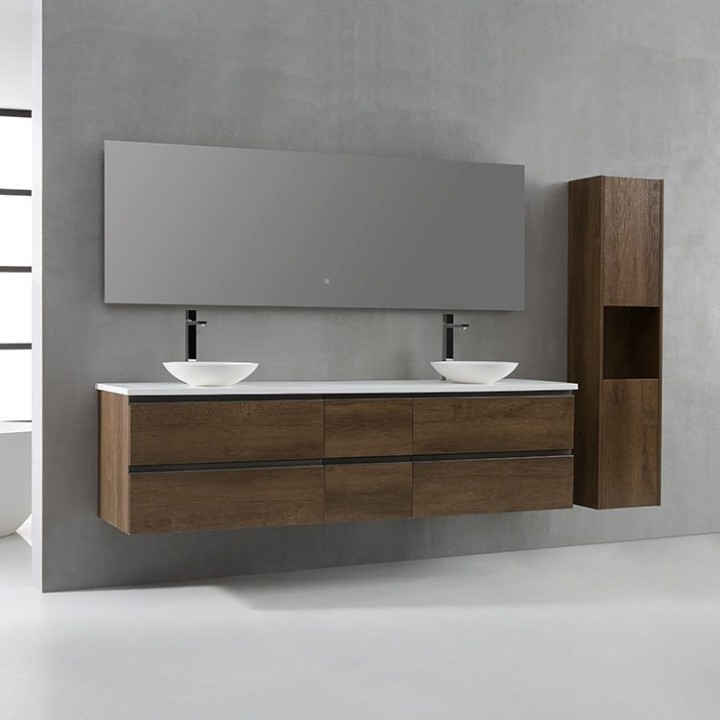 Koupelnový nábytek – set StoneArt Monte Carlo MC-2000pro-4 dubový tmavý 200×52