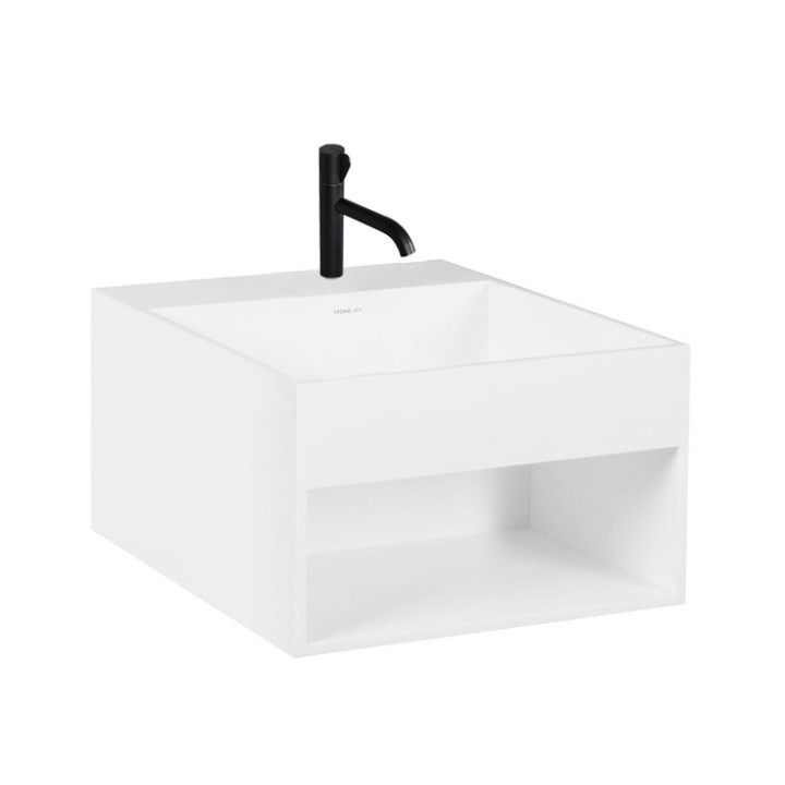 Umyvadlo StoneArt LZ750 bílé 32,5x32,5cm matné