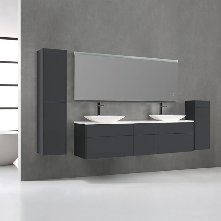 Koupelnový nábytek – set StoneArt Venice VE-2000pro-1 tmavě šedý 200×52