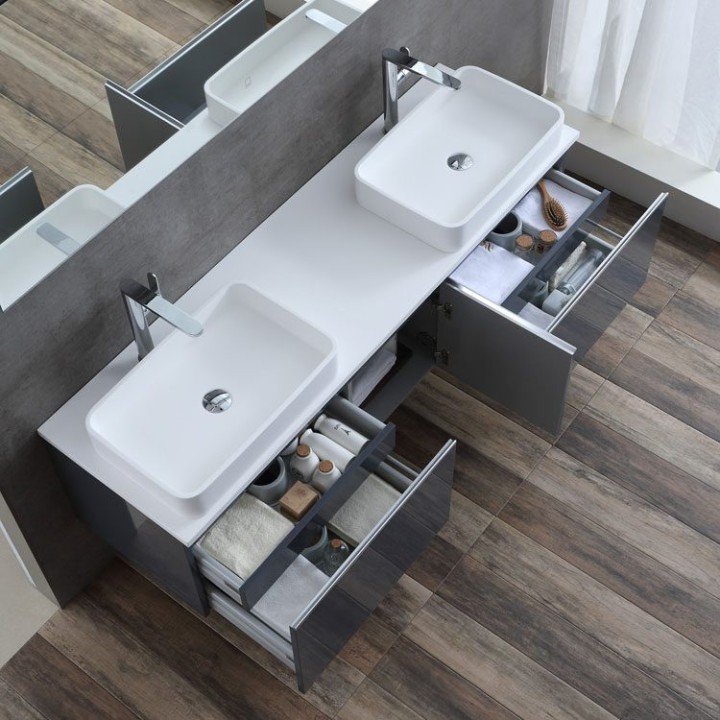 Koupelnová skříňka StoneArt Milano ME-1600pro-5 dubová tmavá 160×45