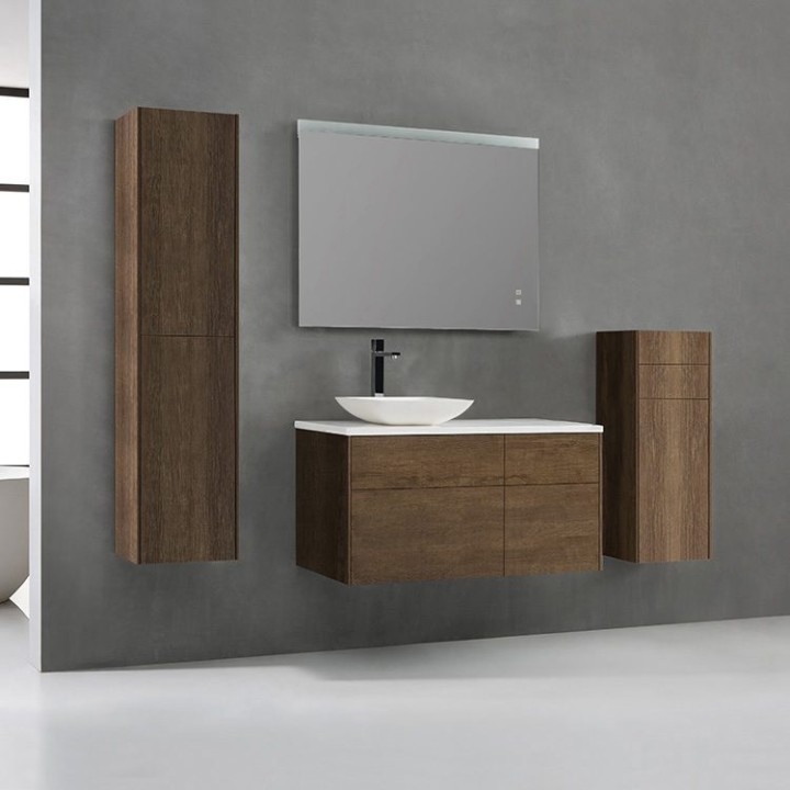 Koupelnová skříňka StoneArt Venice VE-1010pro-2 dubová tmavá 100×52 levé provedení