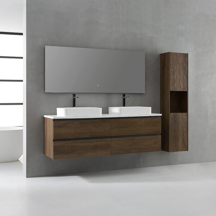 Koupelnový nábytek – set StoneArt Monte Carlo MC-1600pro-5 dubový tmavý 160×52