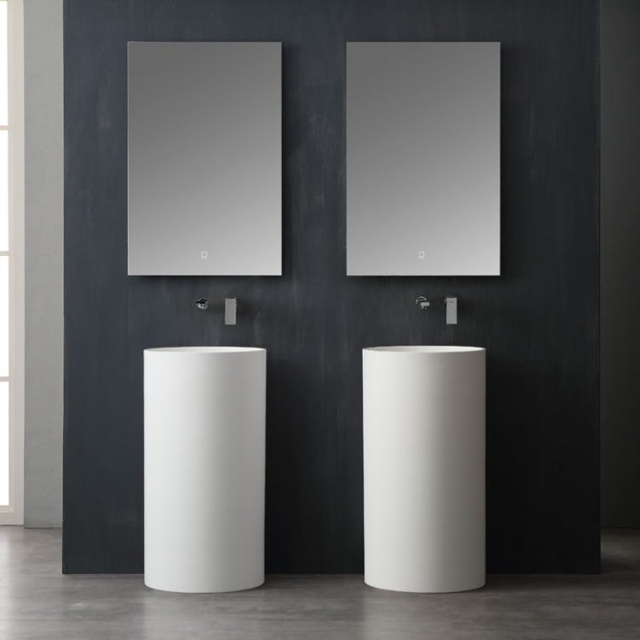 Volně stojící umyvadlo StoneArt LZ508 bílé 45×45 matné