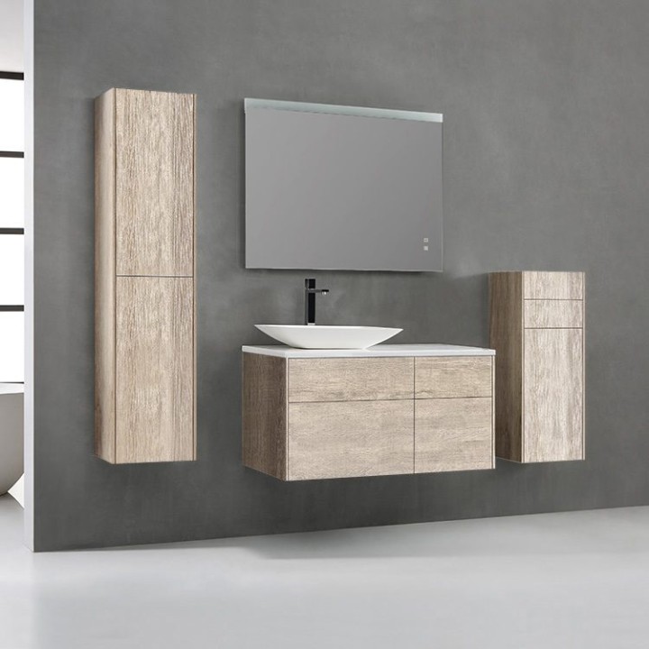 Koupelnová skříňka StoneArt Venice VE-1010pro-1 dubová světlá 100×52 levé provedení