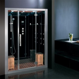 Parní sprchový box EAGO AWT DZ972-1F8 černý 120×95