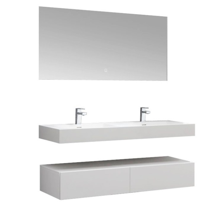 Koupelnový nábytek – set StoneArt LP4514 bílý 140×48 lesklý