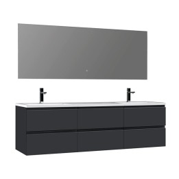 Koupelnový nábytek – set StoneArt Monte Carlo MC-1800 tmavě šedý 180×52