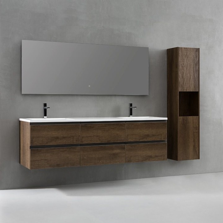 Koupelnový nábytek – set StoneArt Monte Carlo MC-1800 dubový tmavý 180×52