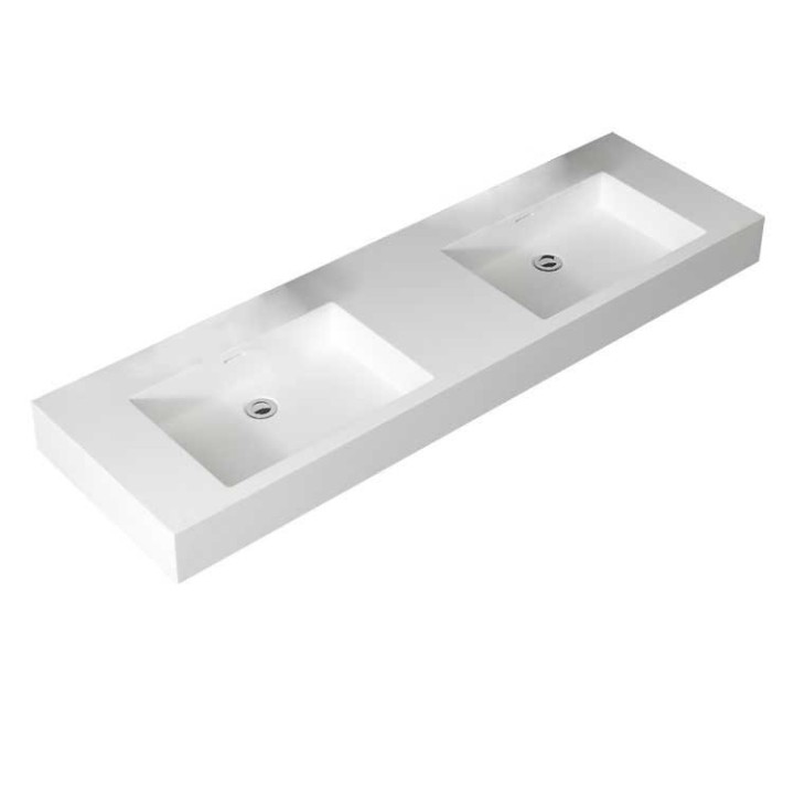Umyvadlo StoneArt LP4516-0 z minerálního kamene bílé 160×48 lesklé