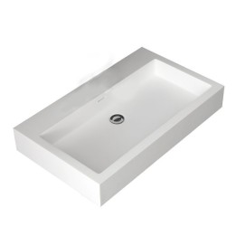 Umyvadlo StoneArt LP4508-0 z minerálního kamene bílé 80×48 matné