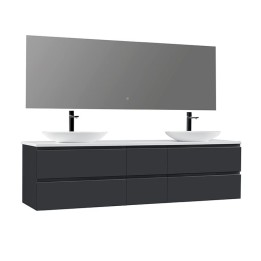 Koupelnový nábytek – set StoneArt Monte Carlo MC-2000pro-3 tmavě šedý 200×52