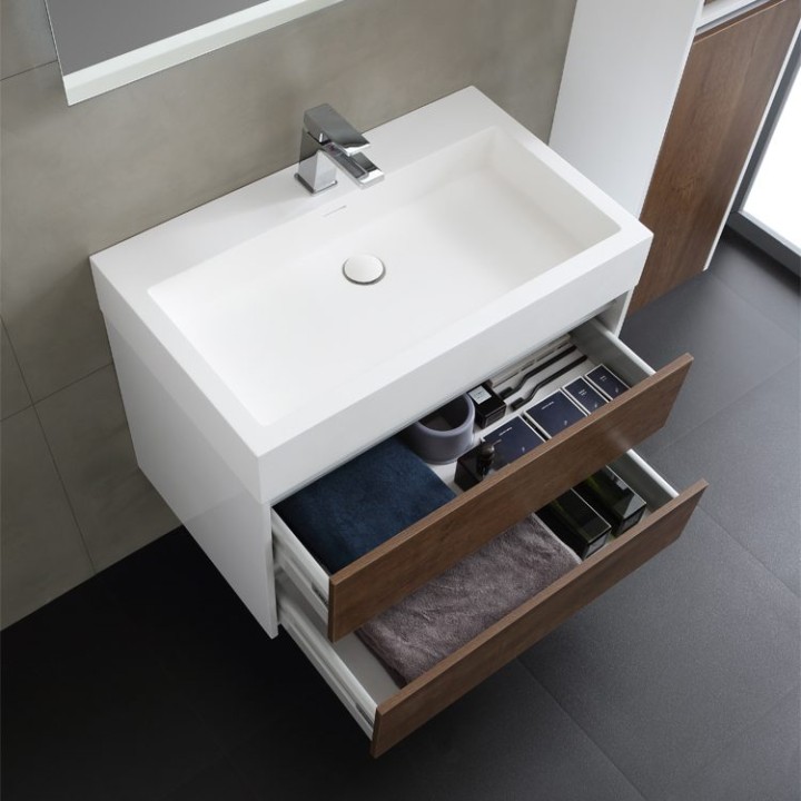 Koupelnový nábytek – set StoneArt Mailand ML-1000 bílý lesklý 100×48