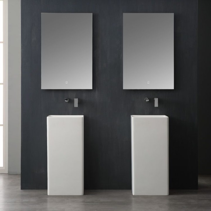 Volně stojící umyvadlo StoneArt LZ507 bílé 40×40 lesklé