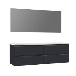 Koupelnový nábytek – set StoneArt Monte Carlo MC-1600pro tmavě šedý 160×52