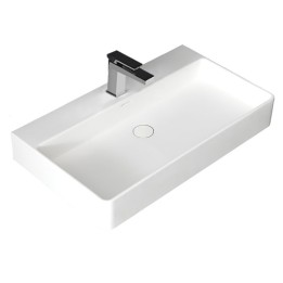 Umyvadlo StoneArt LP6208 z minerálního kamene bílé 80×46 lesklé