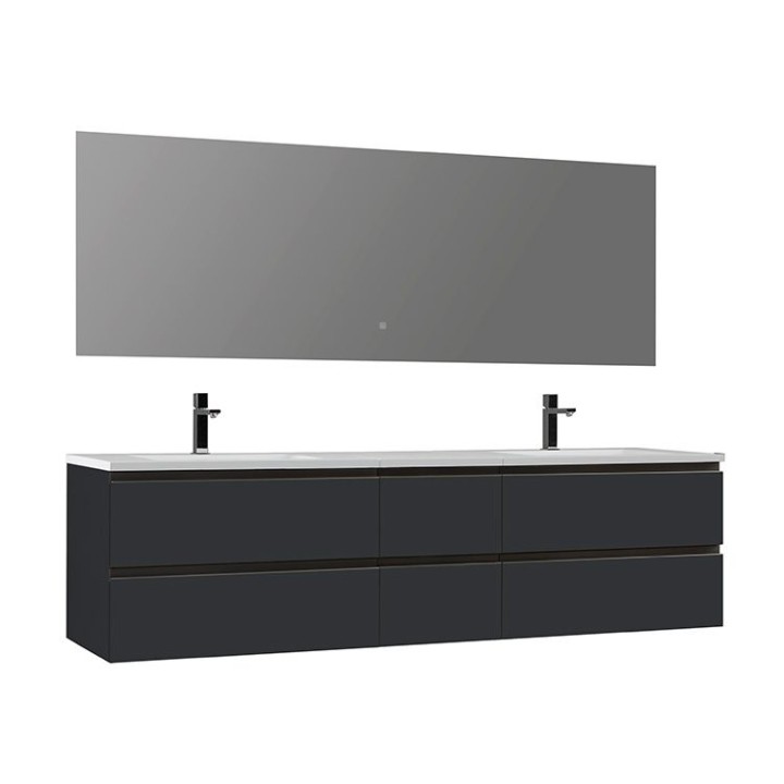 Koupelnový nábytek – set StoneArt Monte Carlo MC-2000 tmavě šedý 200×52