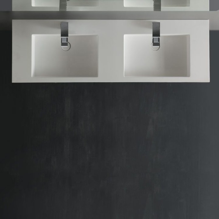Umyvadlo StoneArt LP4514 z minerálního kamene bílé 140×48 matné