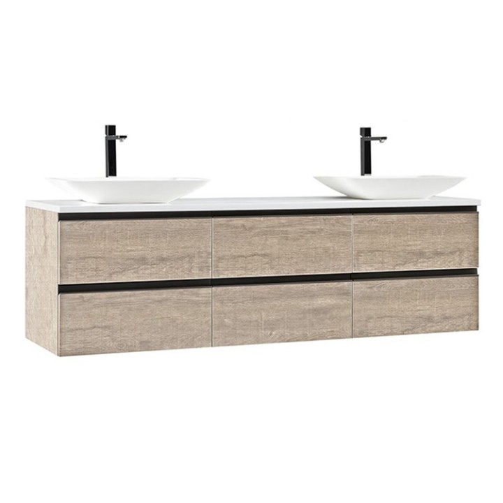Koupelnová skříňka StoneArt Monte Carlo MC-1800pro-1 dubová světlá 180×52