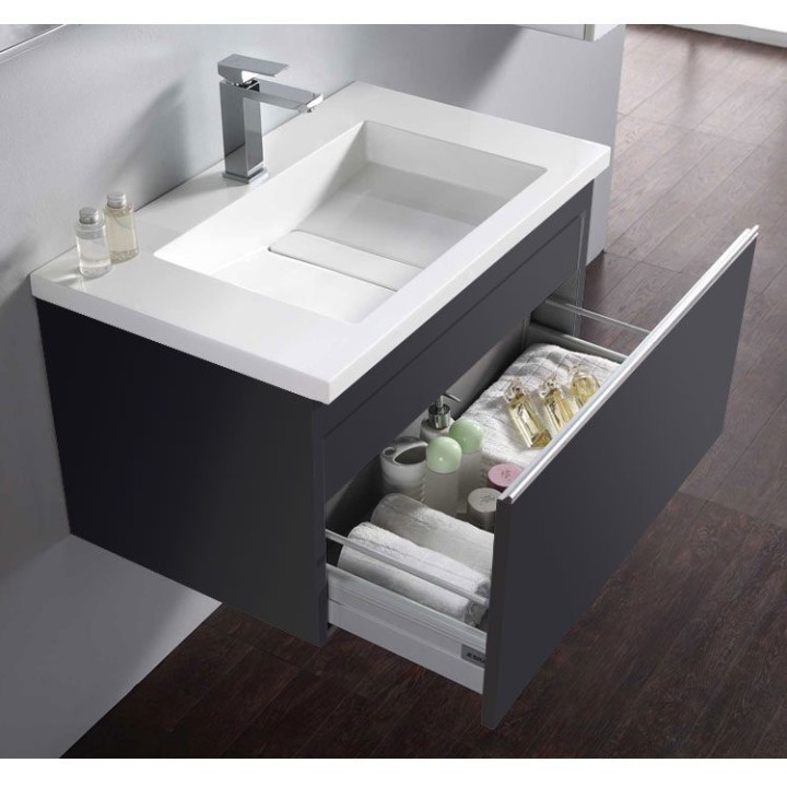 Koupelnový nábytek – set StoneArt Milano ME-0800-1 tmavě šedý 80×45