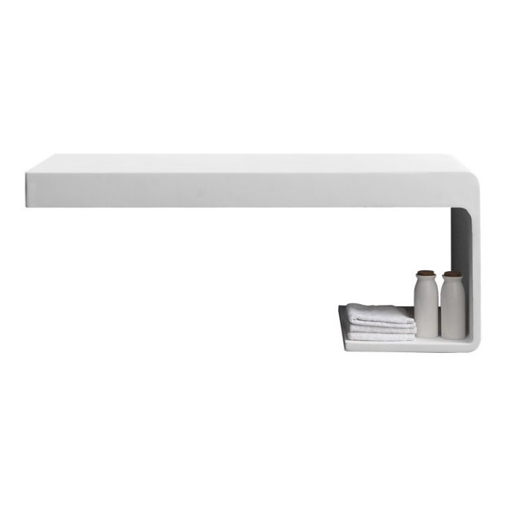 Umyvadlo StoneArt z minerálního kamene LQ610-1 bílé 100×40 matné