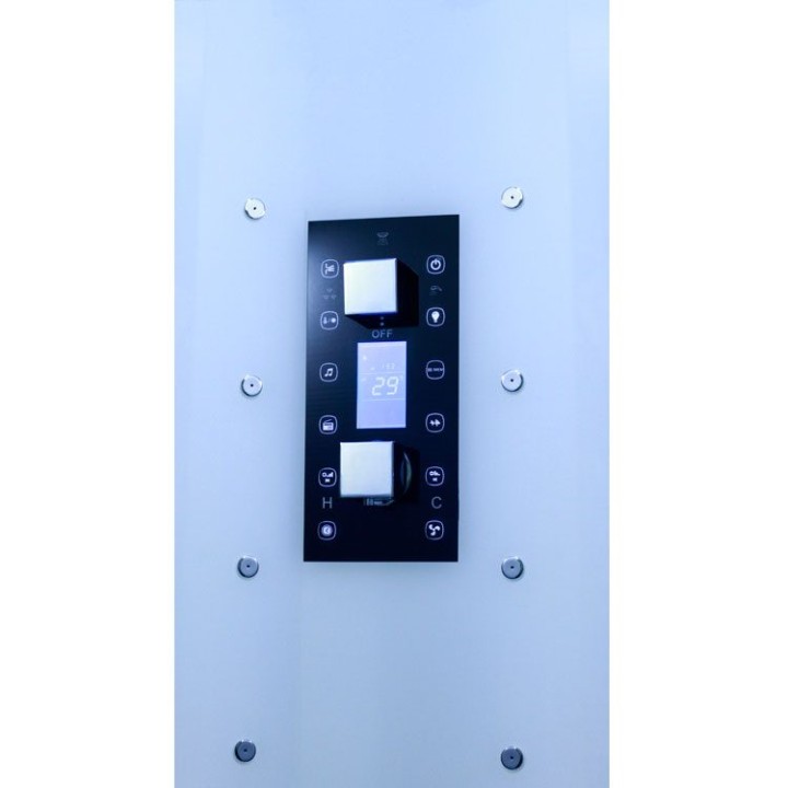 Parní sprchový box EAGO AWT DZ1013F12 bílý 120×95 levé provedení