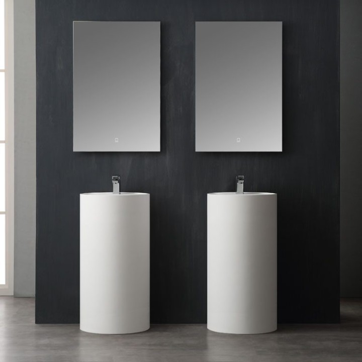 Volně stojící umyvadlo StoneArt LZ513 bílé 45×45 matné