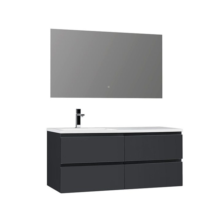 Koupelnový nábytek – set StoneArt Monte Carlo MC-1210 tmavě šedý 120×52 levé provedení