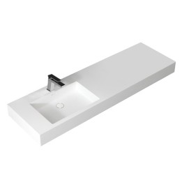 Umyvadlo StoneArt LP4516L z minerálního kamene bílé 160×48 matné