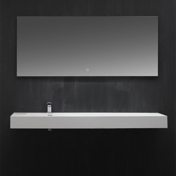 Umyvadlo StoneArt LP4516L z minerálního kamene bílé 160×48 matné
