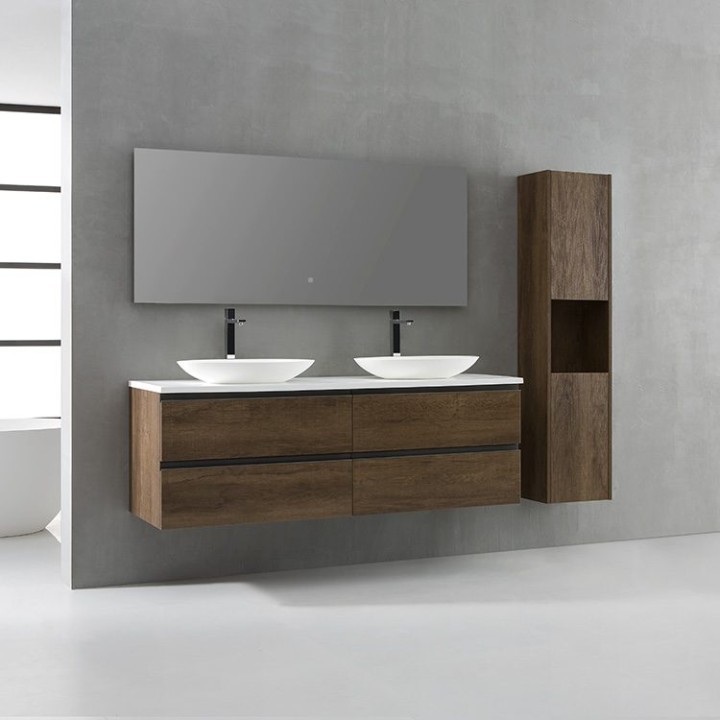 Koupelnový nábytek – set StoneArt Monte Carlo MC-1600pro-3 dubový tmavý 160×52