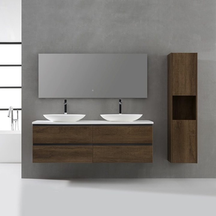 Koupelnový nábytek – set StoneArt Monte Carlo MC-1600pro-3 dubový tmavý 160×52